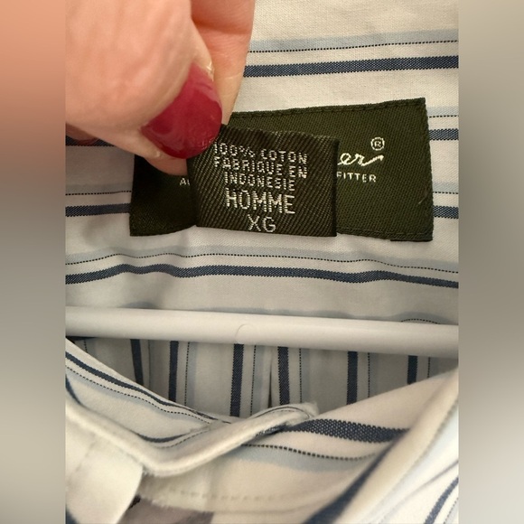 Eddie Bauer Mens Wrinkle Resistant Button Up Shirt SZ XL Multi Striped Cotton - Picture 3 of 9